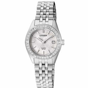 Citizen Silver Dial & Stainless Steel Strap Women Watch EU6060-55D