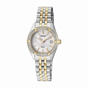 Citizen Silver Dial Two-Tone Stainless Steel Strap Women Watch EU6064-54D