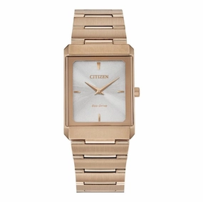 Citizen Unisex Eco-Drive Watch - Stiletto Silver Tone Dial Bracelet | EG6013-56A