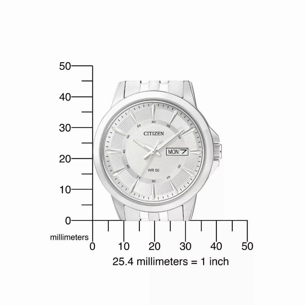 Citizen White Dial Silver Stainless Steel Strap Men Watch BF2011-51A