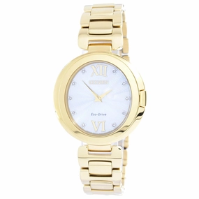 Citizen Women's Eco Drive Watch - Capella Diamond Yellow Gold Bracelet | EX1512-53A