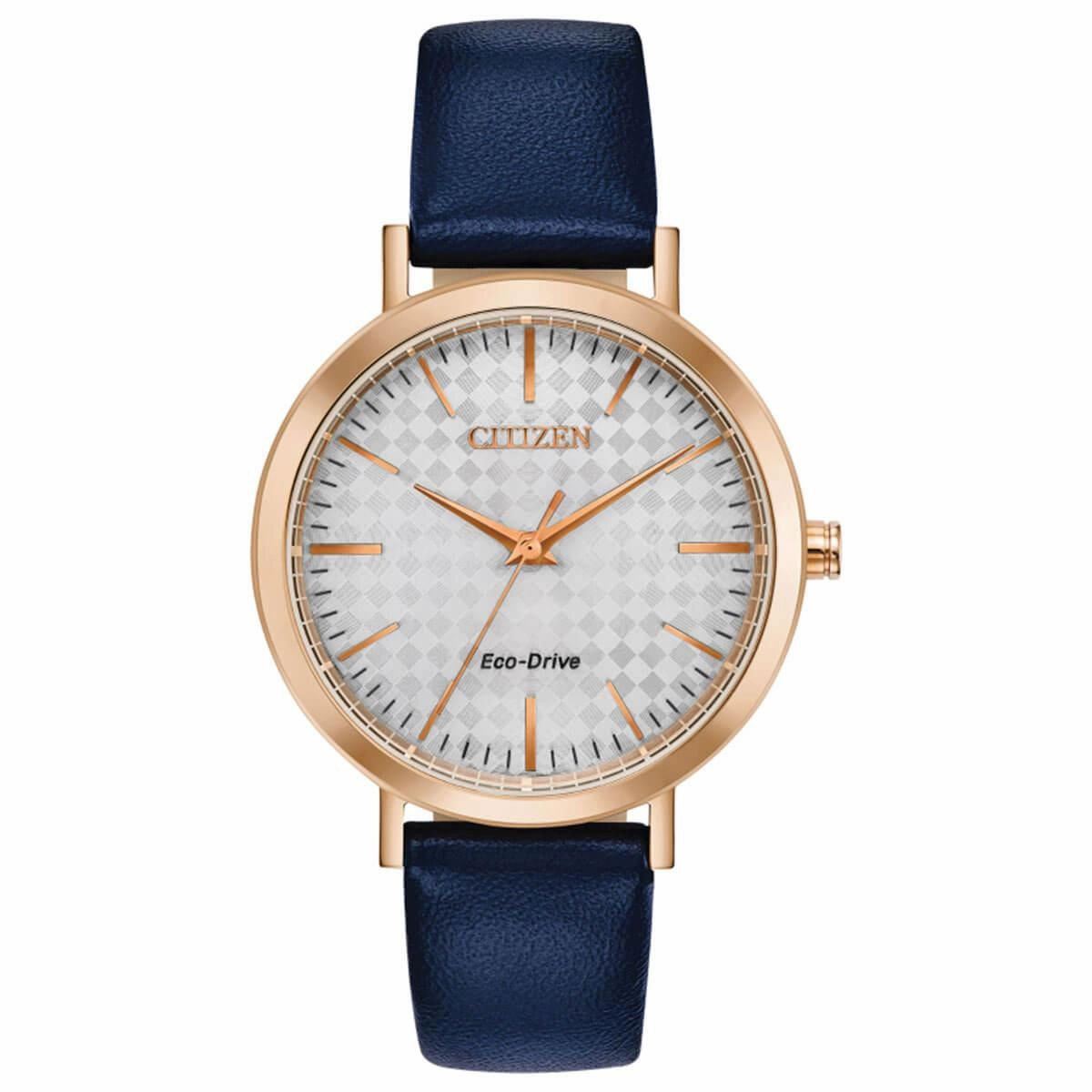 Citizen Women's Eco Drive Watch - Drive Silver Tone Dial Leather Strap | EM0763-07A