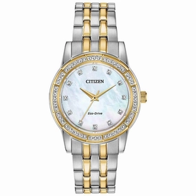 Citizen Women's Eco Drive Watch - Silhouette Crystal Two Tone Bracelet | EM0774-51D