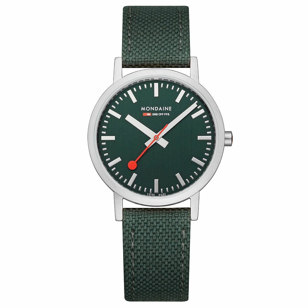 Classic, Brushed Steel, 36 mm, Forest Green Watch
