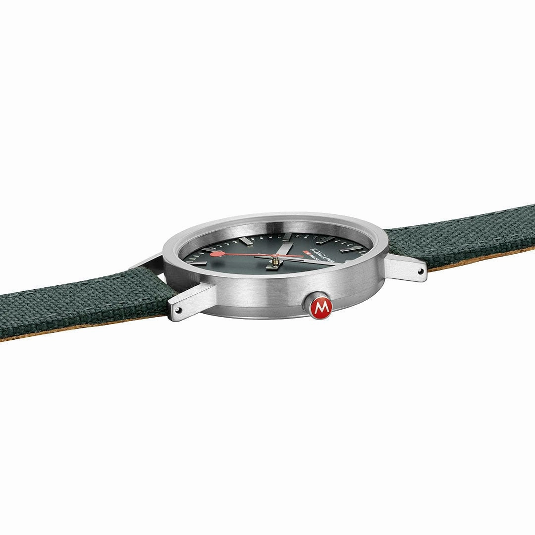 Classic, Brushed Steel, 36 mm, Forest Green Watch