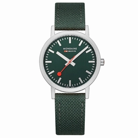 Classic, Brushed Steel, 36 mm, Forest Green Watch