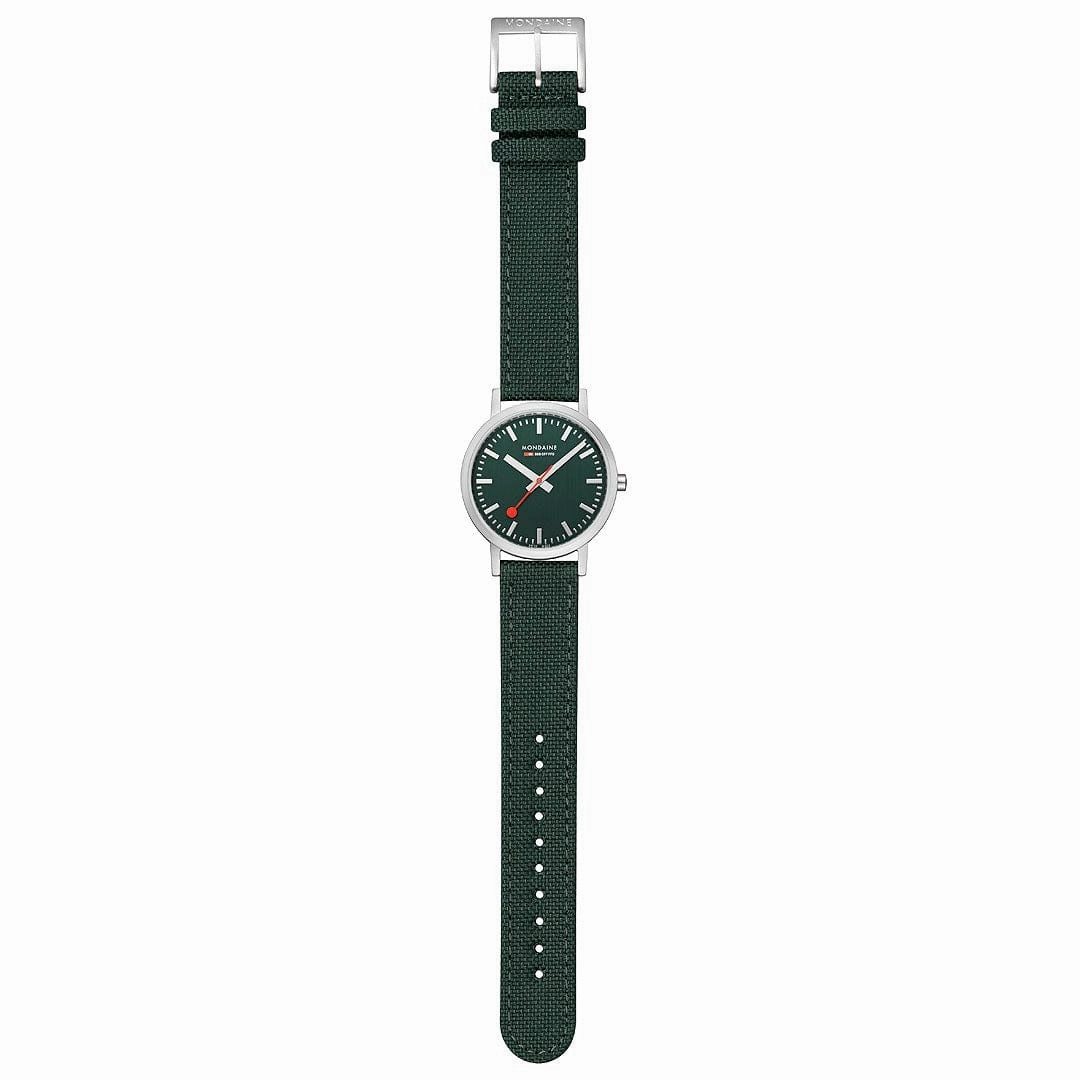 Classic, Brushed Steel, 36 mm, Forest Green Watch