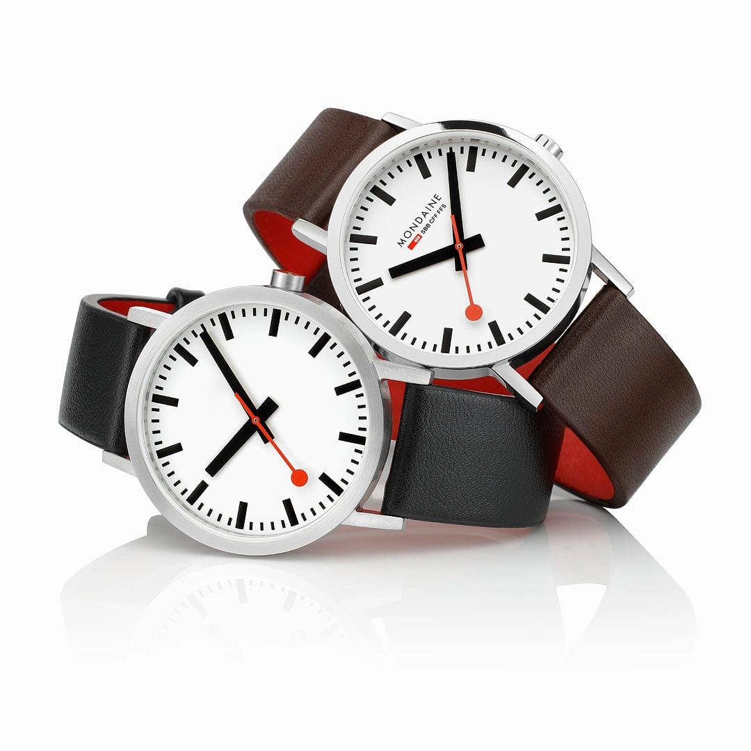Classic, Brushed Steel, 40 mm, Black Vegan Grape Leather