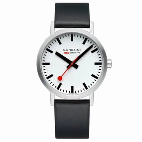 Classic, Brushed Steel, 40 mm, Black Vegan Grape Leather