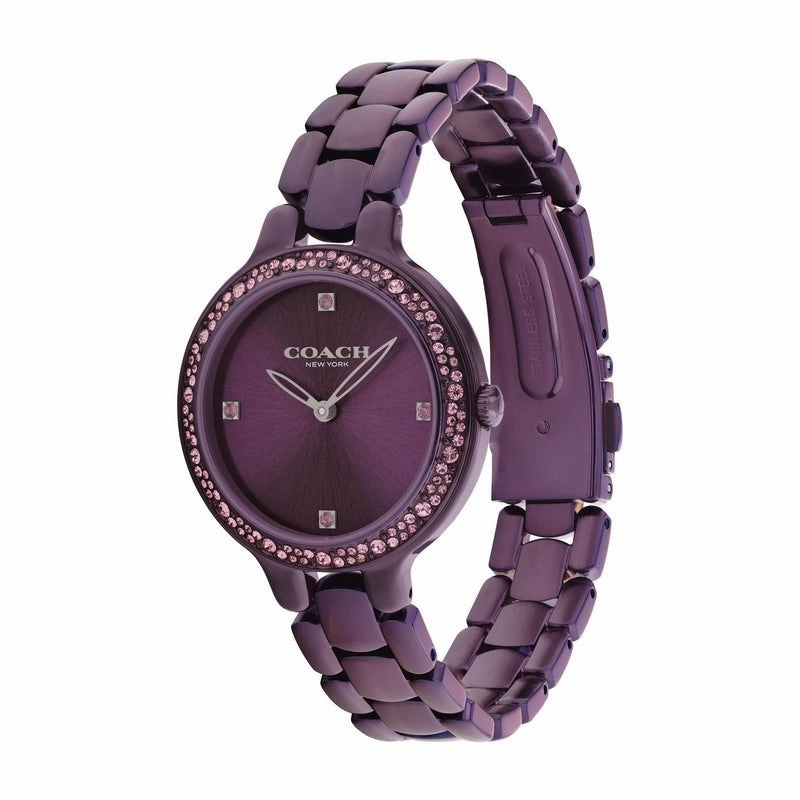 COACH CHELSEA PURPLE STEEL WATCH 14504353