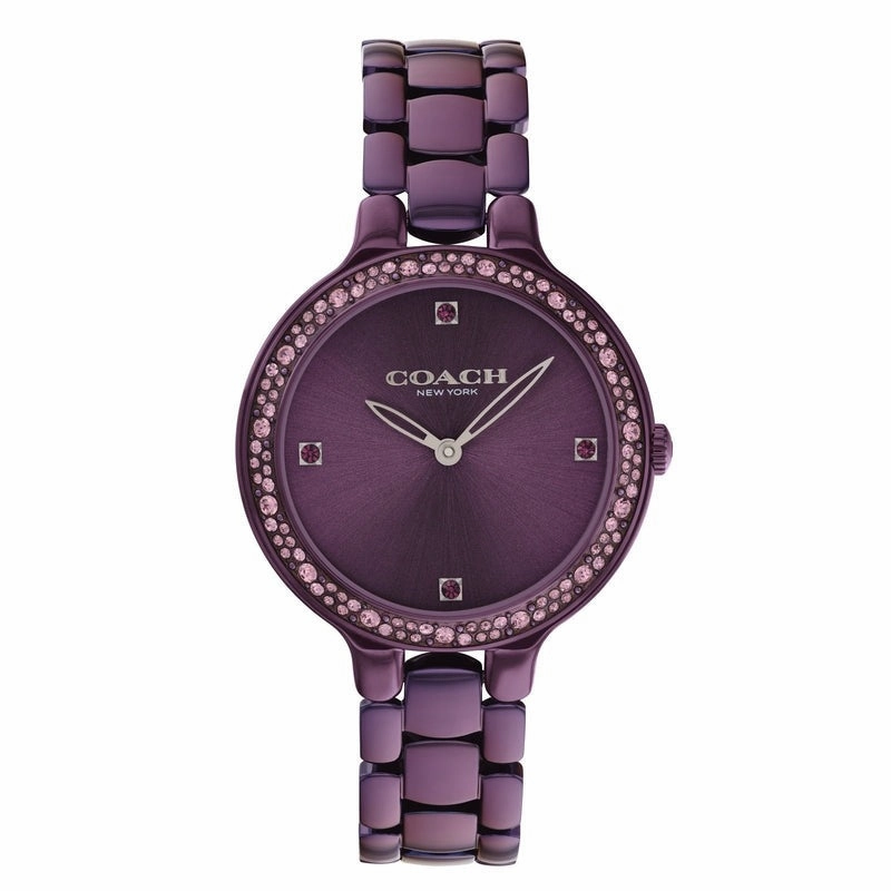 COACH CHELSEA PURPLE STEEL WATCH 14504353