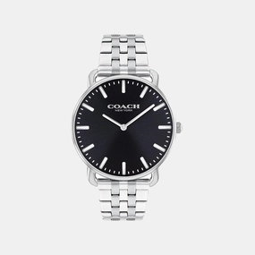 COACH ELLIOT BLACK DIAL STAINLESS STEEL WATCH 14000116