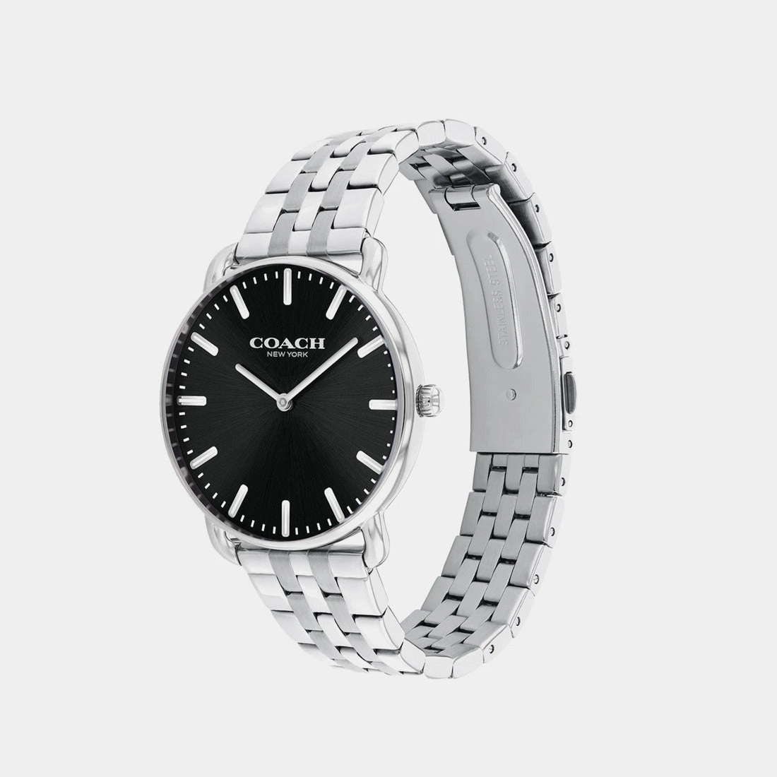 COACH ELLIOT BLACK DIAL STAINLESS STEEL WATCH 14000116