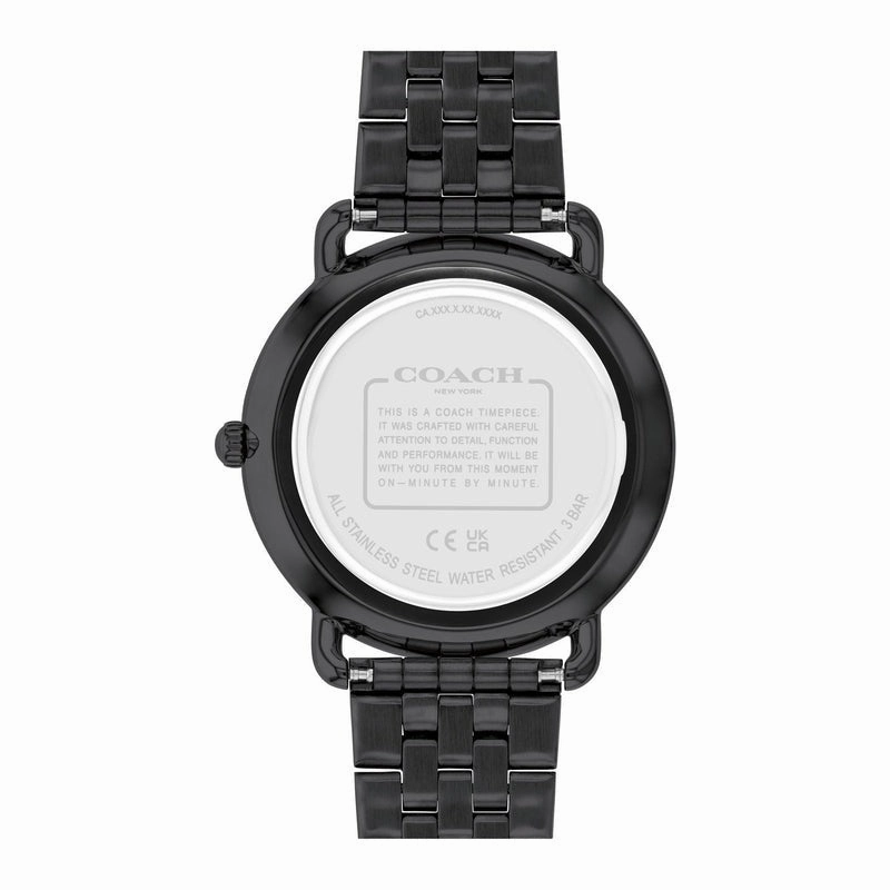COACH ELLIOT BLACK QUARTZ STAINLESS STEEL MEN'S WATCH 14602670