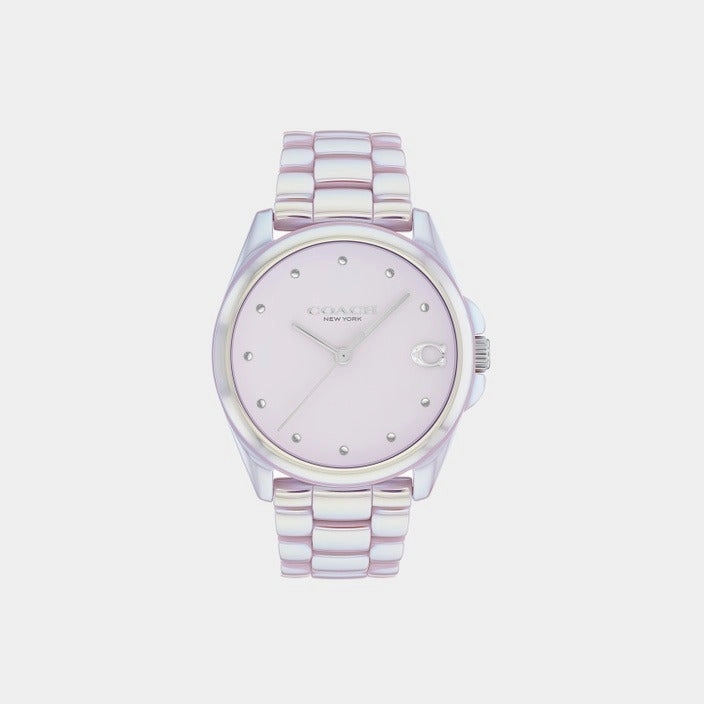 COACH GREYSON BLUSH CERAMIC BRACELET WATCH 14504391