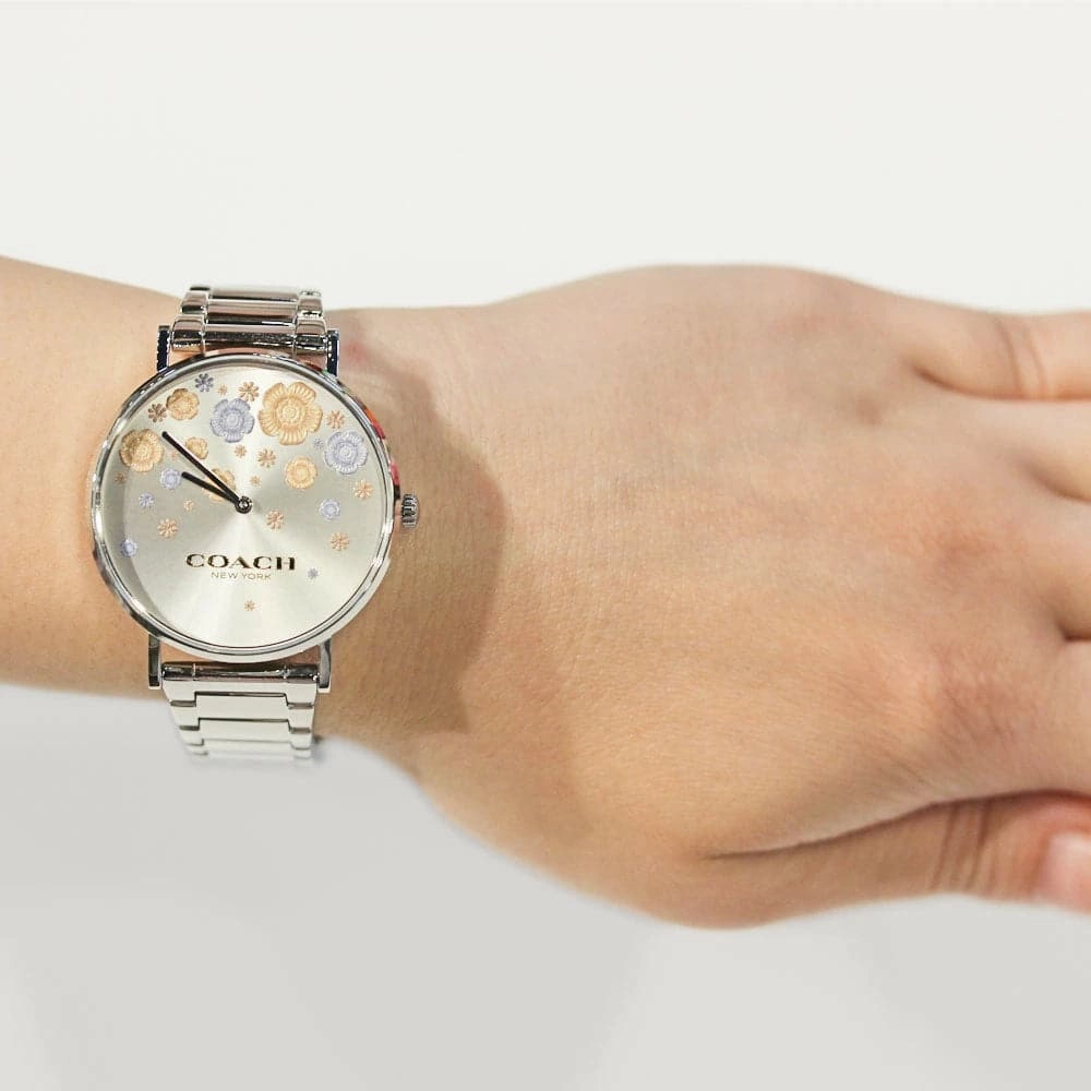 Coach Perry Silver Dial Stainless Steel Strap Women Watch 14000065
