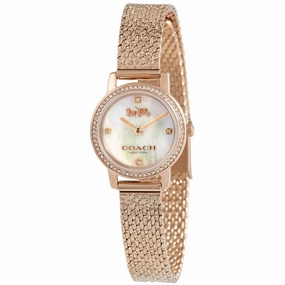 Coach Women's Watch - Audrey Quartz Mother Of Pearl Dial Rose Gold Steel | 14503372