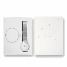 Coffret Rosefield The Mercer Blanc Argent   The Wooster Argent Medium
