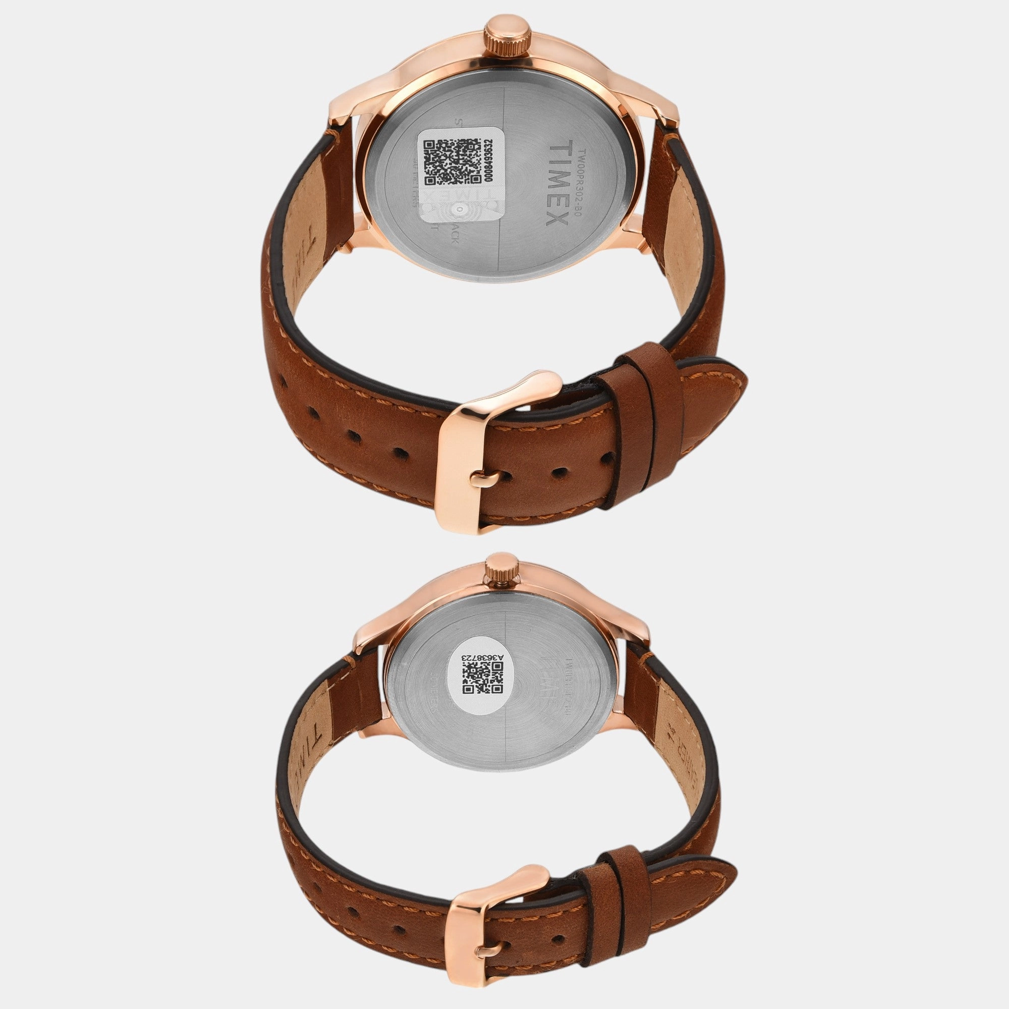 Couple Quartz Blue Dial Multi-Function Leather Watch TW00PR302