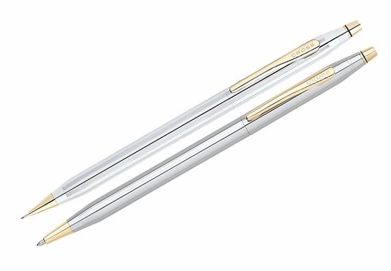 Cross Classic Century Medalist Chrome Ballpoint Pen/0.7mm Pencil Set
