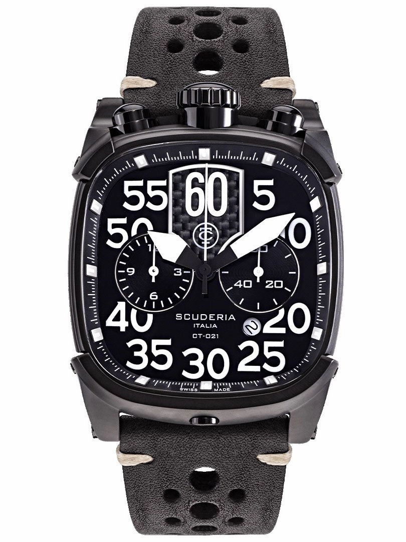 CT Scuderia SCRAMBLER SATURNO Swiss Made Ion Plated Mens Watch CWEF00419