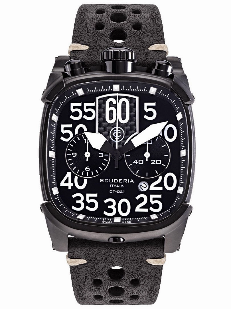 CT Scuderia SCRAMBLER SATURNO Swiss Made Ion Plated Mens Watch CWEF00419