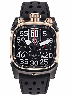 CT Scuderia SCRAMBLER SATURNO Swiss Made Mens Rose Gold Watch CWEF00219