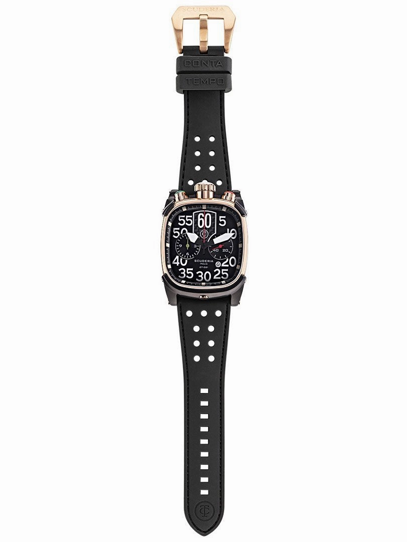 CT Scuderia SCRAMBLER SATURNO Swiss Made Mens Rose Gold Watch CWEF00219