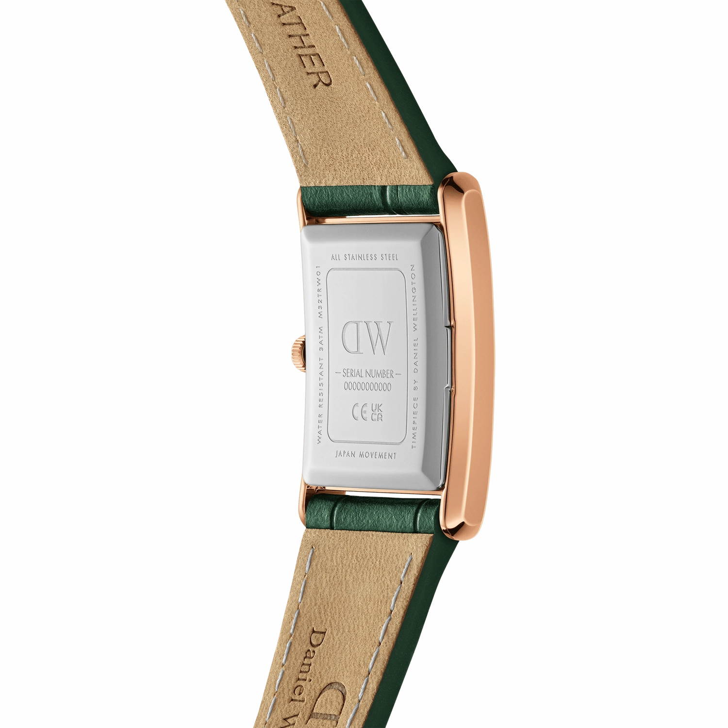Daniel Wellington Bound Crocodile Emerald Sunray Rose Gold Watch DW00100694