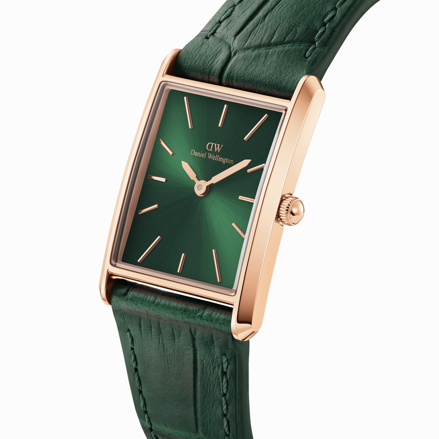 Daniel Wellington Bound Crocodile Emerald Sunray Rose Gold Watch DW00100694