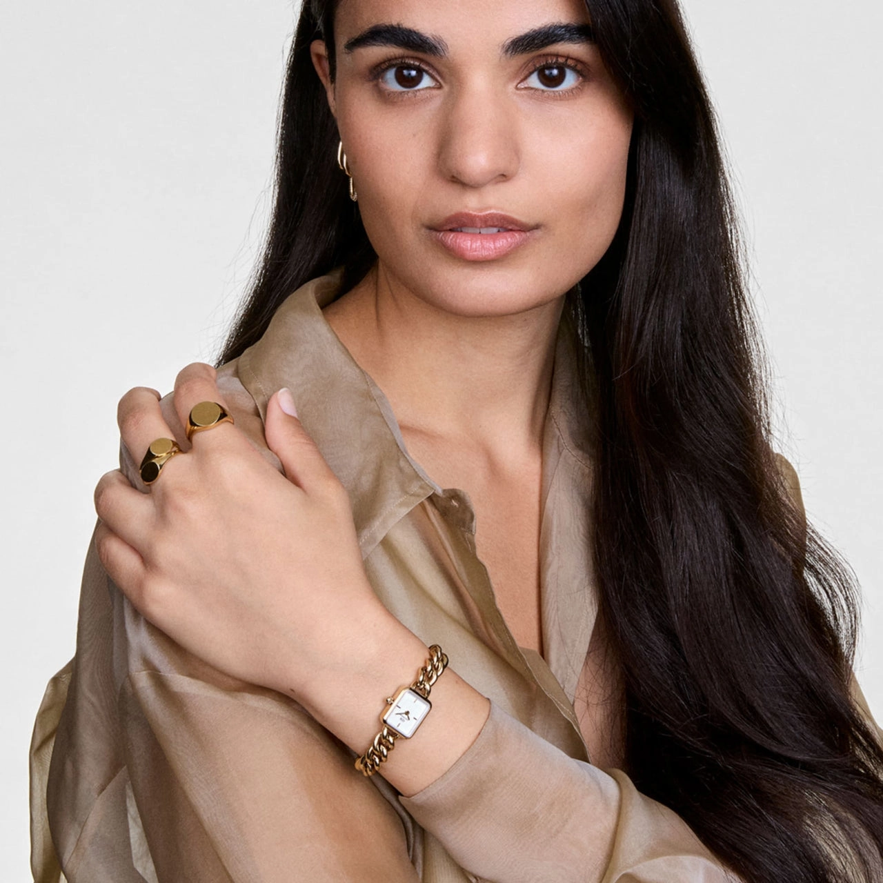 Daniel Wellington Jolie Gold Chain White Dial Watch DW00100836