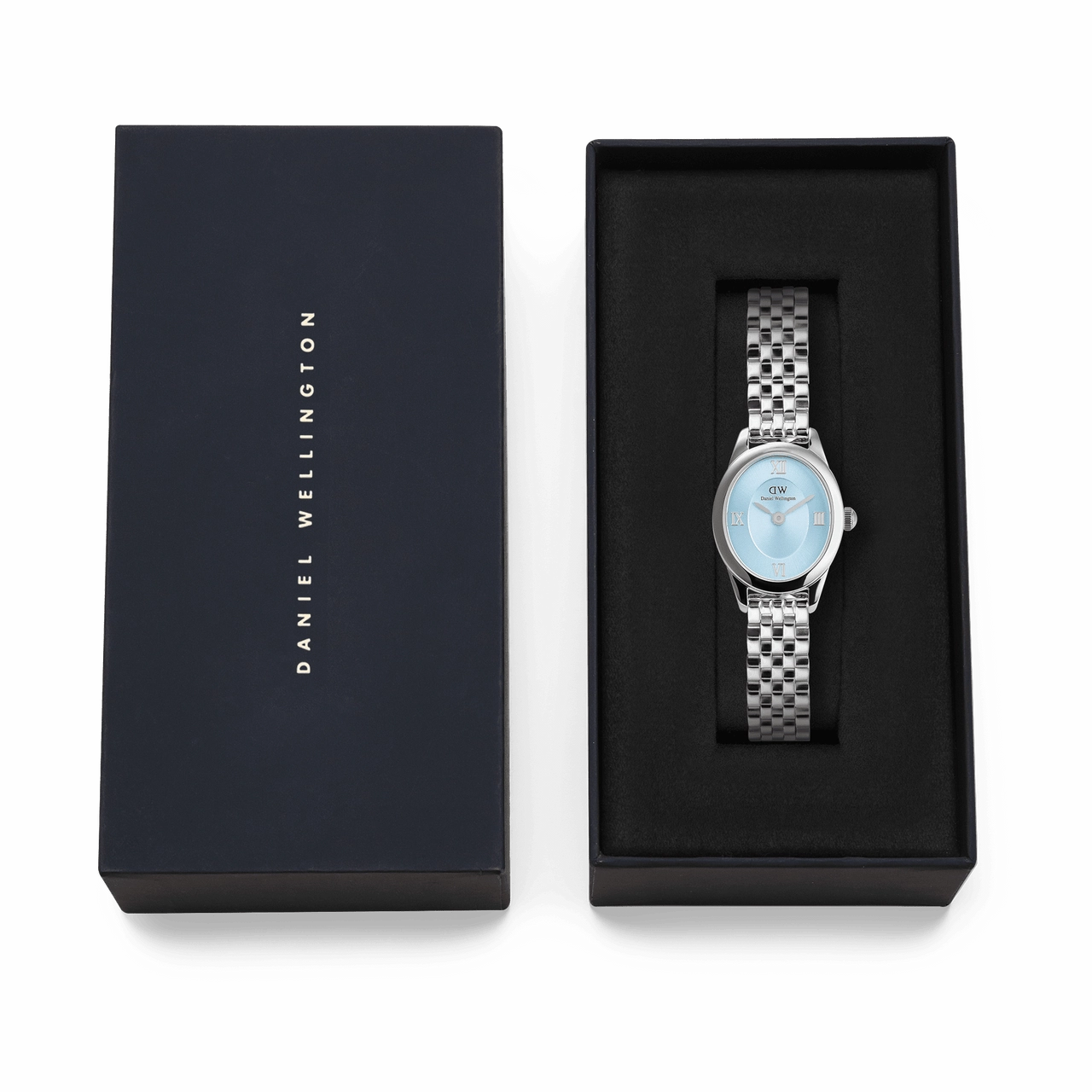 Daniel Wellington Ophelia Mini Beans Link Ice Blue Dial Watch DW00100809