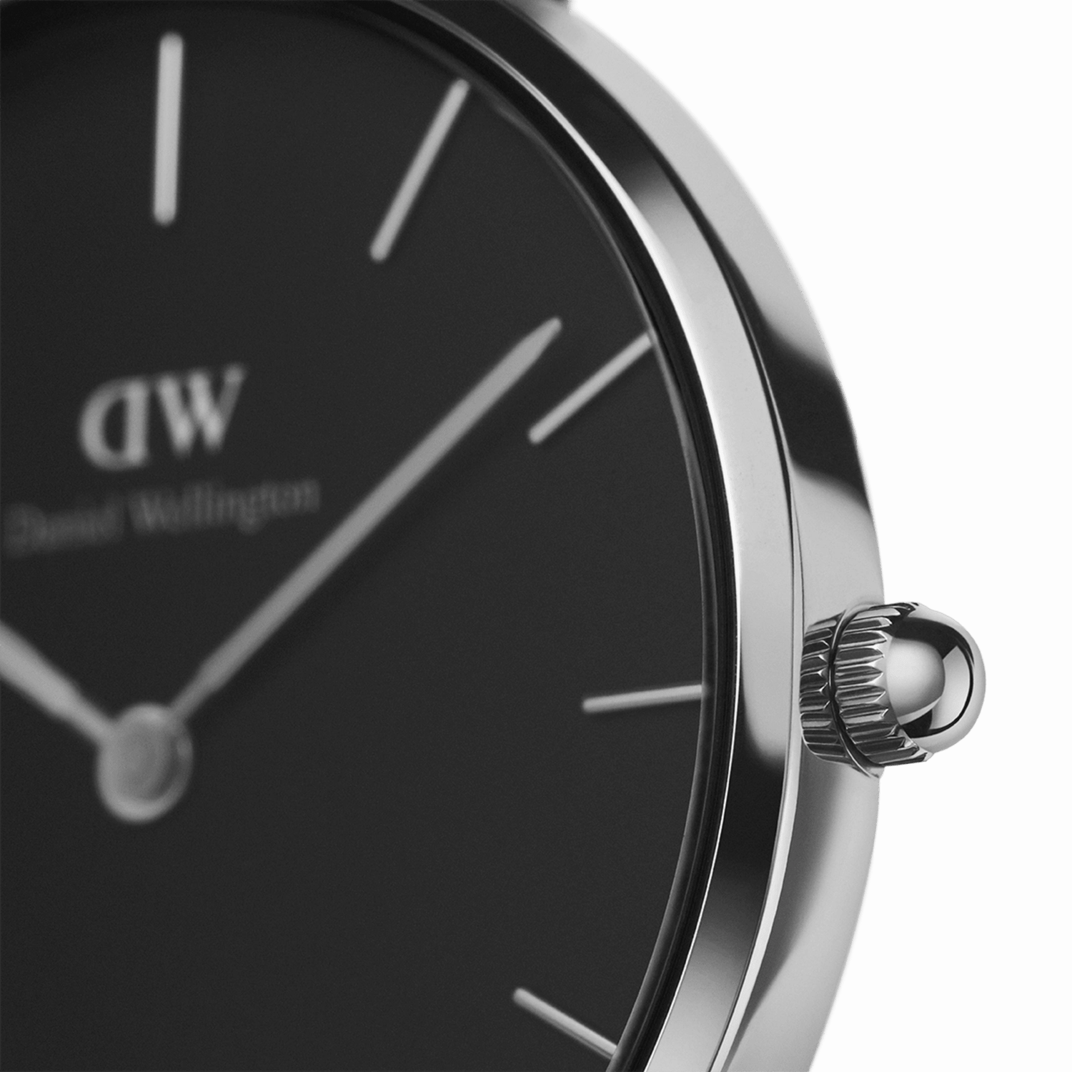 Daniel Wellington Petite 28mm Sterling Black Dial Watch DW00100218