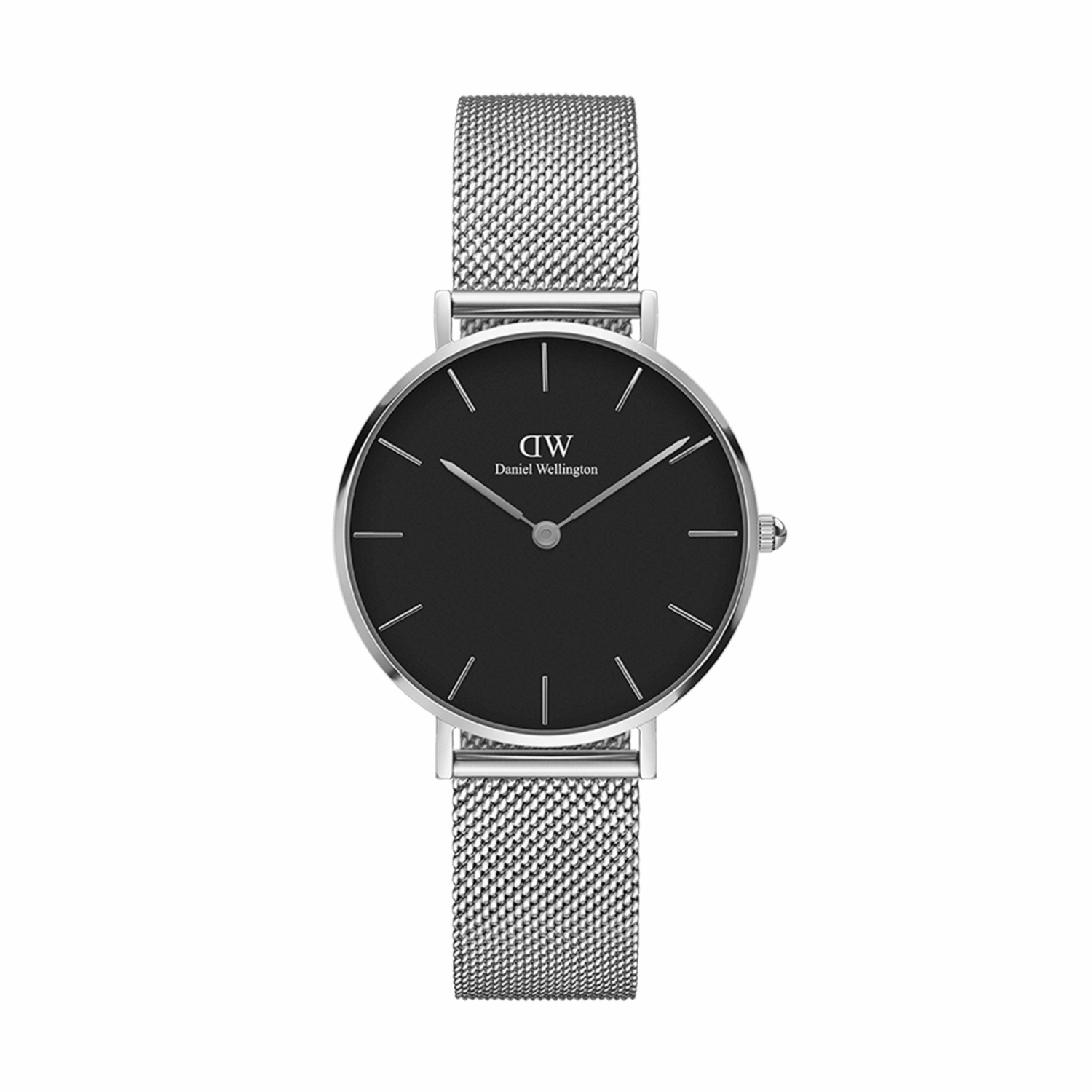 Daniel Wellington Petite 28mm Sterling Black Dial Watch DW00100218