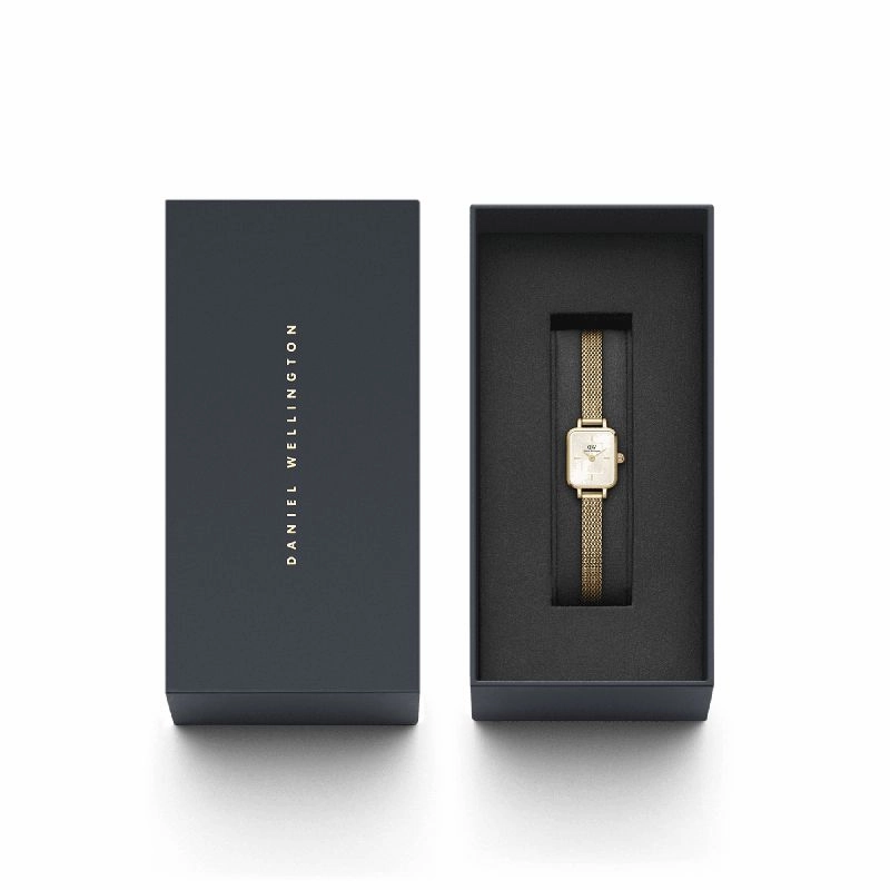 Daniel Wellington Quadro Mini Evergold Champagne Watch 15.4x18.2mm