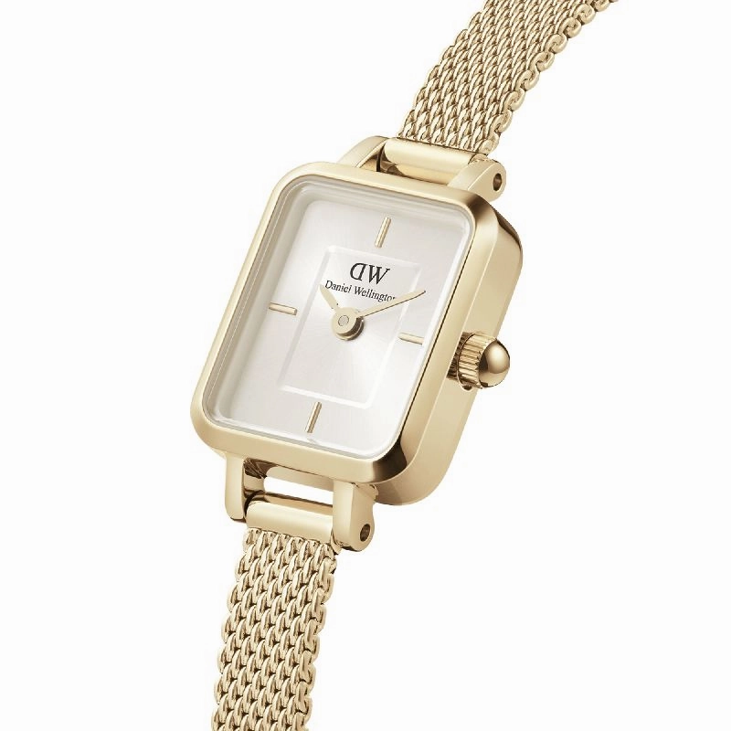 Daniel Wellington Quadro Mini Evergold Champagne Watch 15.4x18.2mm