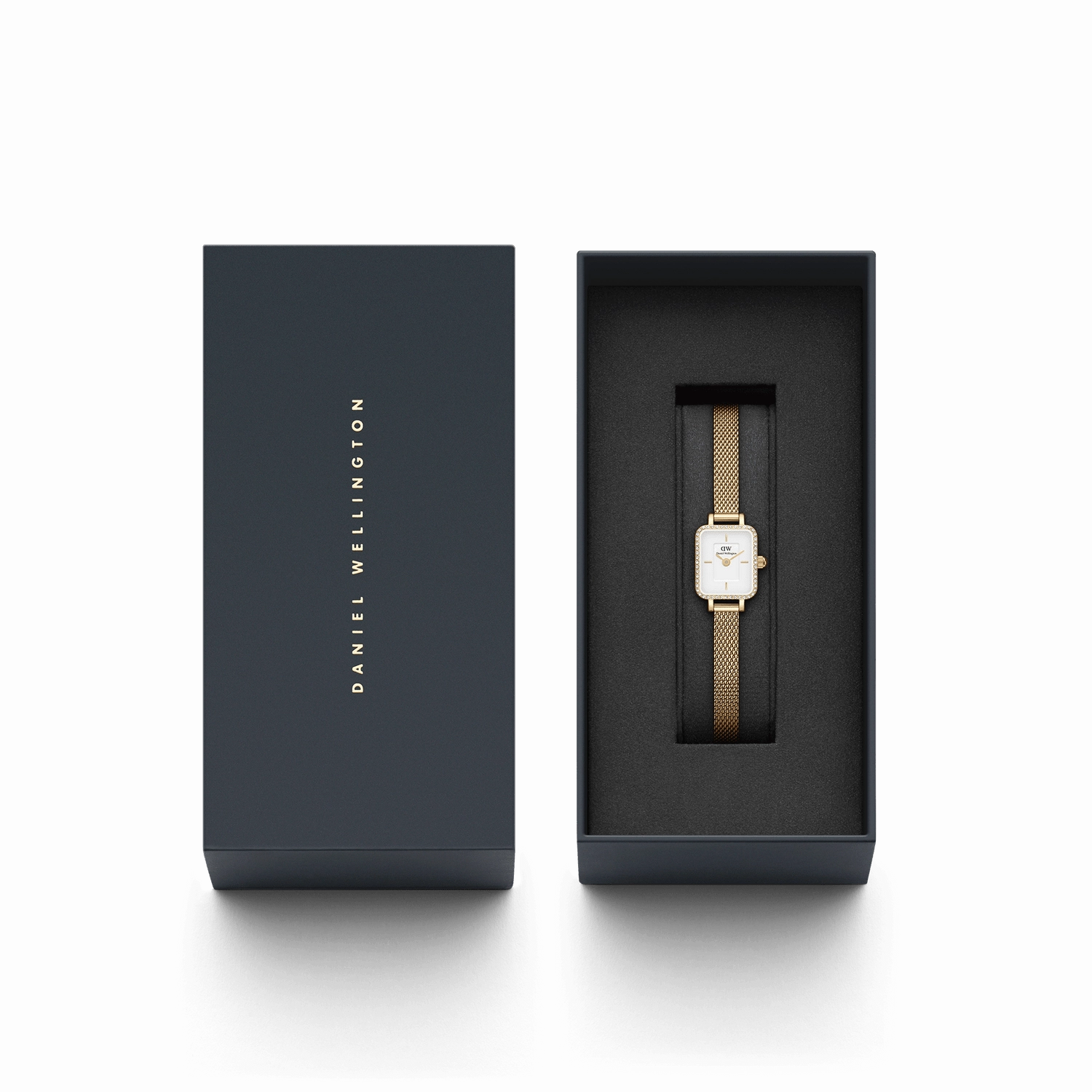 Daniel Wellington Quadro Mini Lumine Bezel Gold Watch DW00100730