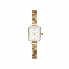 Daniel Wellington Quadro Mini Lumine Bezel Gold Watch DW00100730