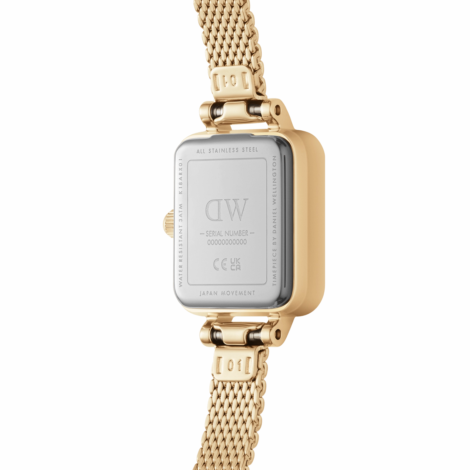Daniel Wellington Quadro Mini Lumine Bezel Gold Watch DW00100730