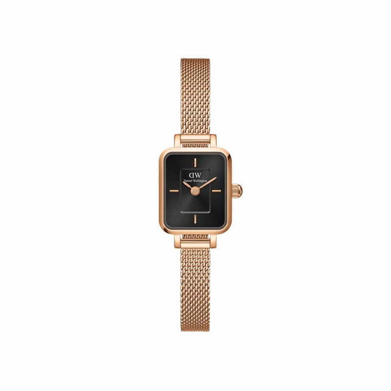 Daniel Wellington Quadro Mini-Onyx Onyx Sunray Rose Gold 15.4x18.2 Watch