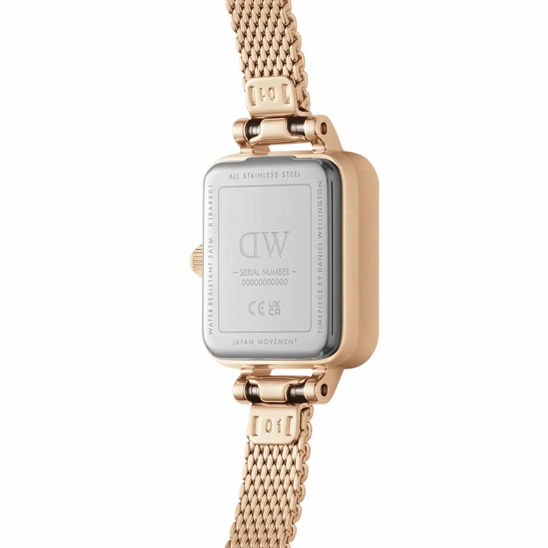 Daniel Wellington Quadro Mini-Onyx Onyx Sunray Rose Gold 15.4x18.2 Watch
