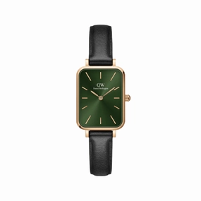 Daniel Wellington Quadro Pressed Sheffield Black Leather Watch DW00100446