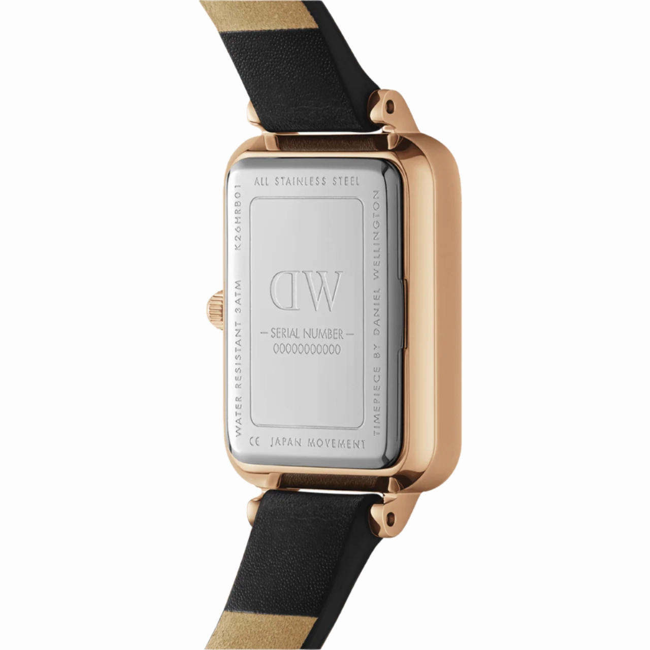 Daniel Wellington Quadro Pressed Sheffield Black Leather Watch DW00100446