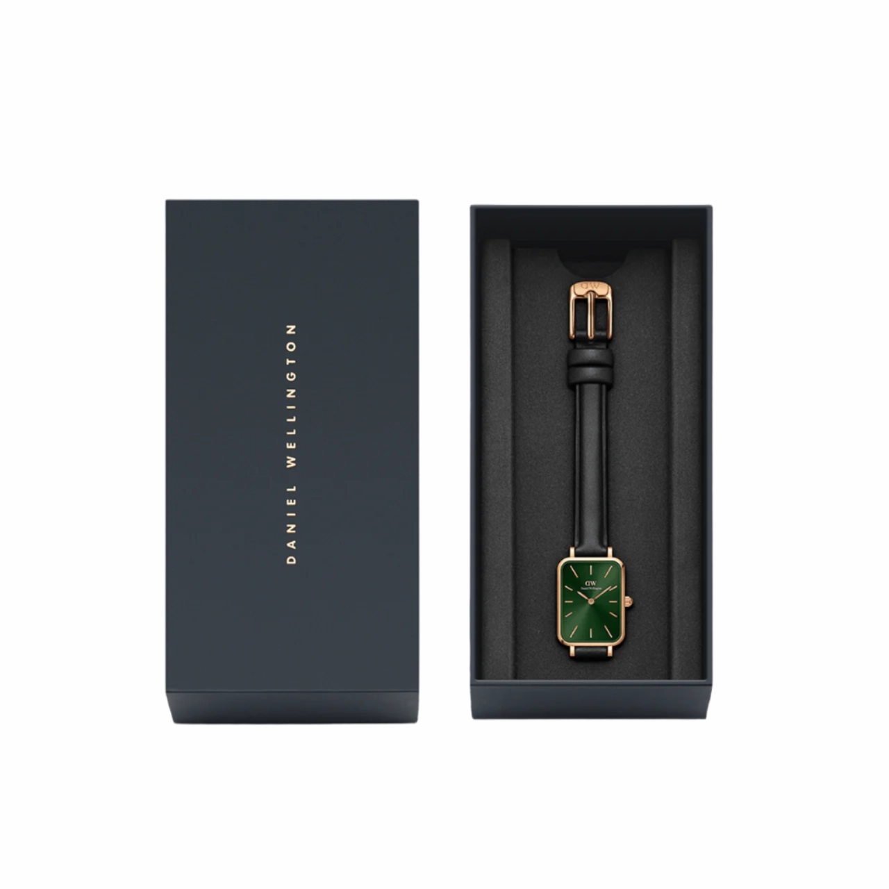 Daniel Wellington Quadro Pressed Sheffield Black Leather Watch DW00100446