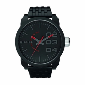 DIESEL DZ1460 Double Down Quartz Black Silicone Watch