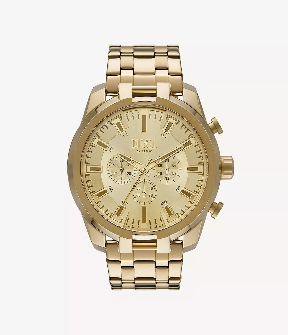 Diesel Split Chronograph Gold-Tone Stainless Steel Watch DZ4590