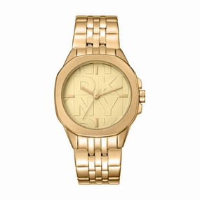 DKNY Brooklyn Midi Champagne Dial Stainless Steel Watch DK1L012M0065