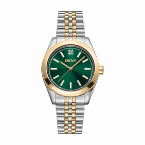 DKNY Nolita Midi Green Dial Stainless Steel Watch DK1L029M0085