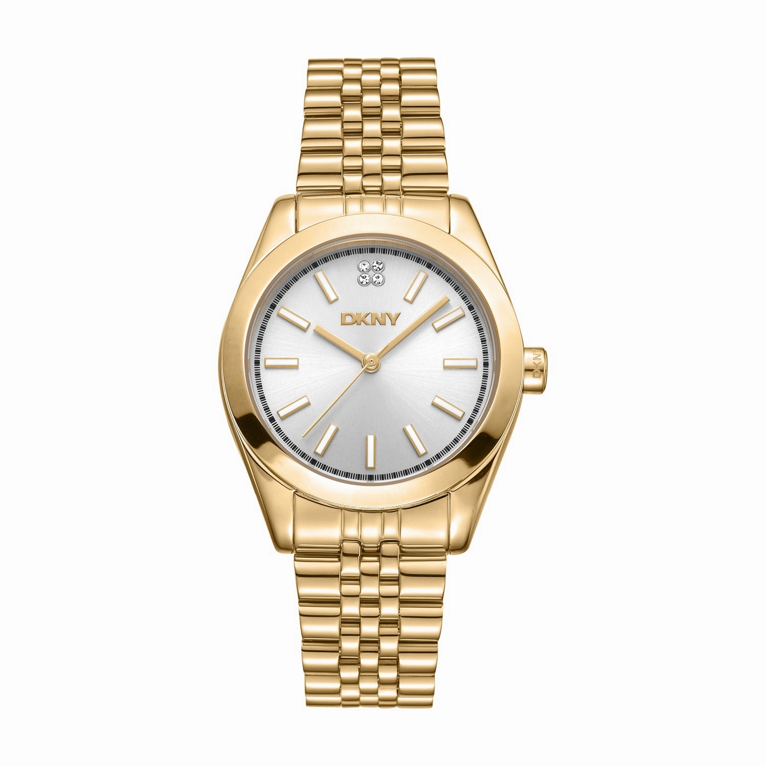 DKNY Nolita Midi Silver Dial Stainless Steel Watch DK1L029M0055