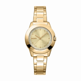 DKNY Park Ave Logo Champagne Dial Stainless Steel Watch DK1L021M0055